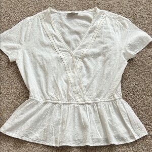 LOFT by Ann Taylor loft White Women's Top Sz: M